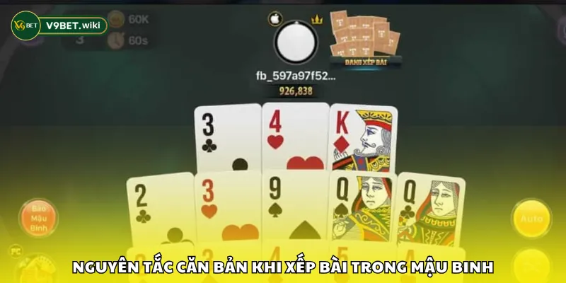 Nguyên tắc căn bản khi xếp bài trong Mậu Binh